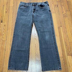 Old Navy Jeans Classic Straight Leg Mens 38x36 Black Stonewashed Denim Casual